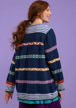 Outlet Gudrun Sjödén Pullover Shoko Aus Bio-Baumwolle indigoblau
