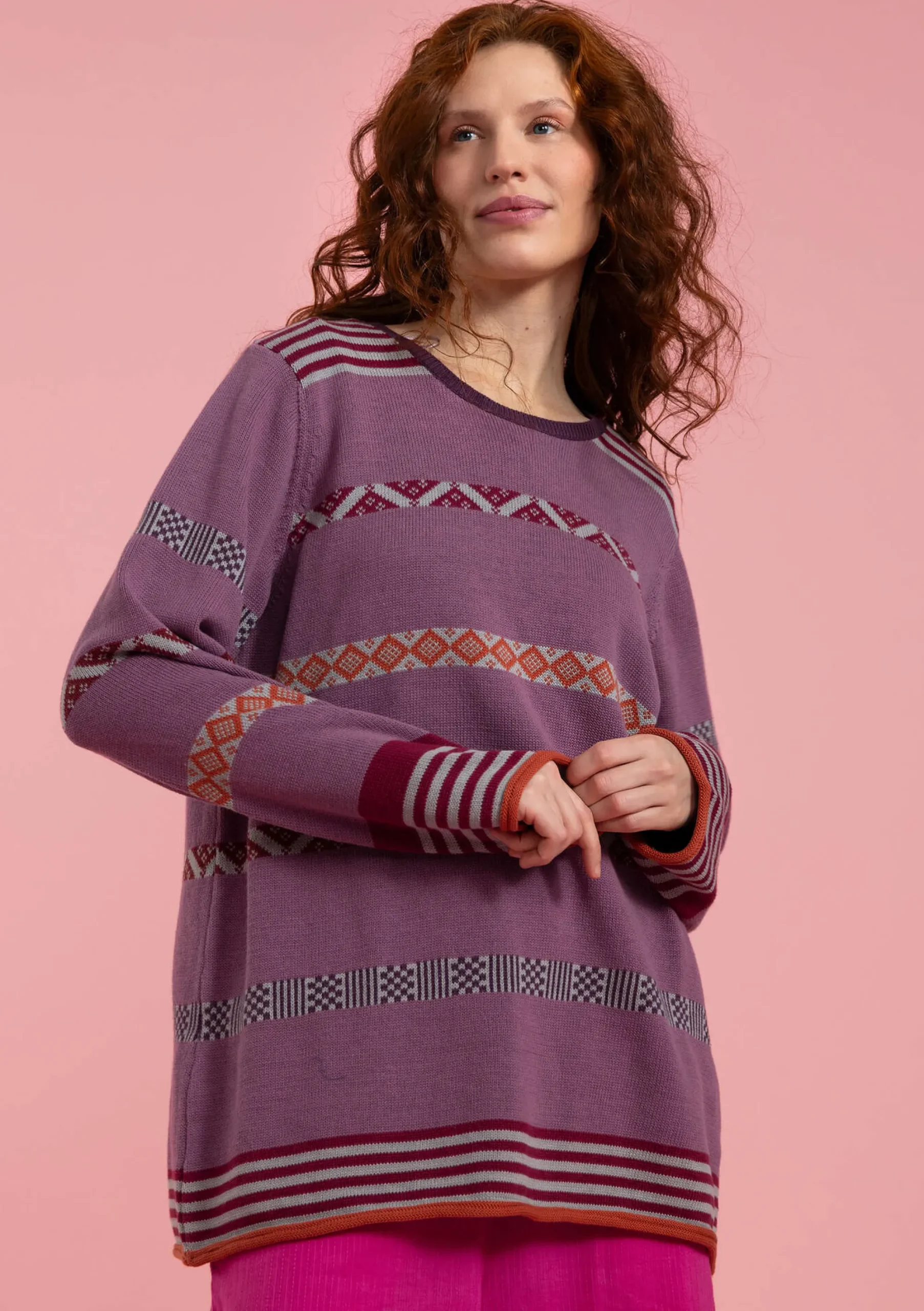 Discount Gudrun Sjödén Pullover Shoko Aus Bio-Baumwolle erika