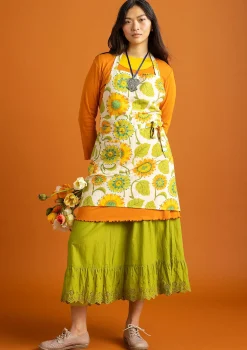 Best Gudrun Sjödén Schürze Sunflower Aus Bio-Baumwolle/Leinen hellsand