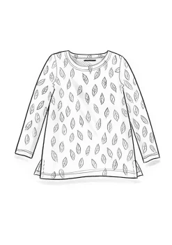 Outlet Gudrun Sjödén Shirt Långvik Aus Bio-Baumwolle/Modal lupine