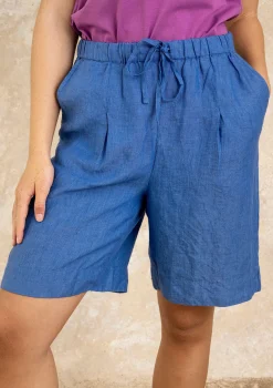 New Gudrun Sjödén Shorts Aus Leinengewebe lupine