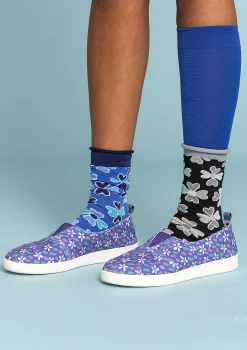 Outlet Gudrun Sjödén Stoffschuhe Jane Aus Baumwolle himmelblau