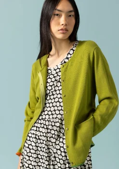 Outlet Gudrun Sjödén Strickjacke Aus Bio-/Recycling-Baumwolle hellkräutergrün