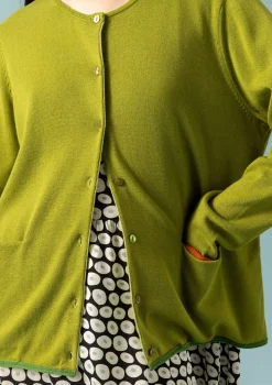 Outlet Gudrun Sjödén Strickjacke Aus Bio-/Recycling-Baumwolle hellkräutergrün