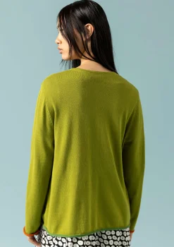 Outlet Gudrun Sjödén Strickjacke Aus Bio-/Recycling-Baumwolle hellkräutergrün
