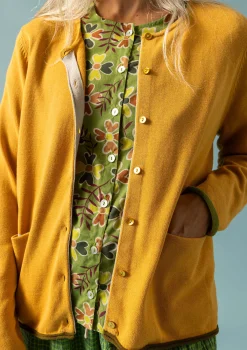 Clearance Gudrun Sjödén Strickjacke Aus Bio-/Recycling-Baumwolle hellocker