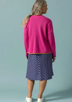 Clearance Gudrun Sjödén Strickjacke Aus Bio-/Recycling-Baumwolle hibiskus
