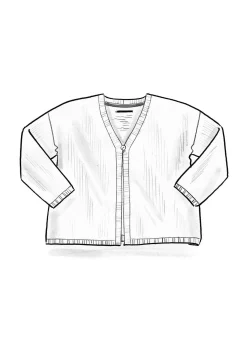 Outlet Gudrun Sjödén Strickjacke Aus Leinen saphirblau