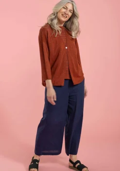 Online Gudrun Sjödén Strickjacke Aus Leinen rost