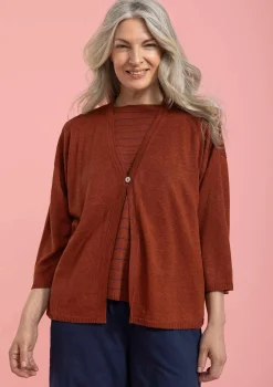 Online Gudrun Sjödén Strickjacke Aus Leinen rost