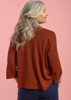 Online Gudrun Sjödén Strickjacke Aus Leinen rost