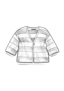 Best Gudrun Sjödén Strickjacke Aus Leinen/Recycling-Baumwolle feder-natur