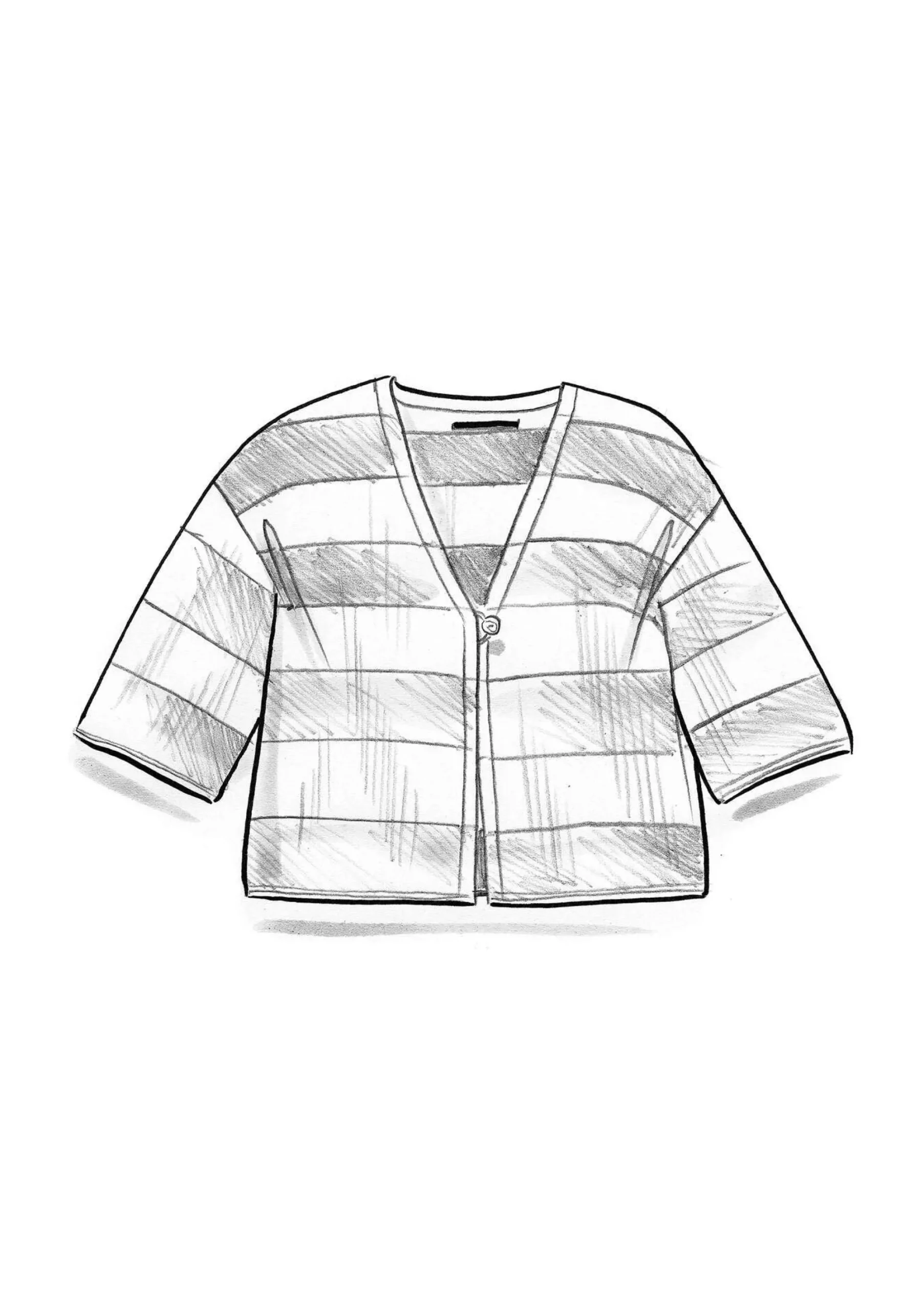 Hot Gudrun Sjödén Strickjacke Aus Leinen/Recycling-Baumwolle dunkellavendel-natur
