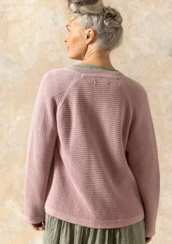 Sale Gudrun Sjödén Strickjacke Aus Recycling-Baumwolle rosa sand