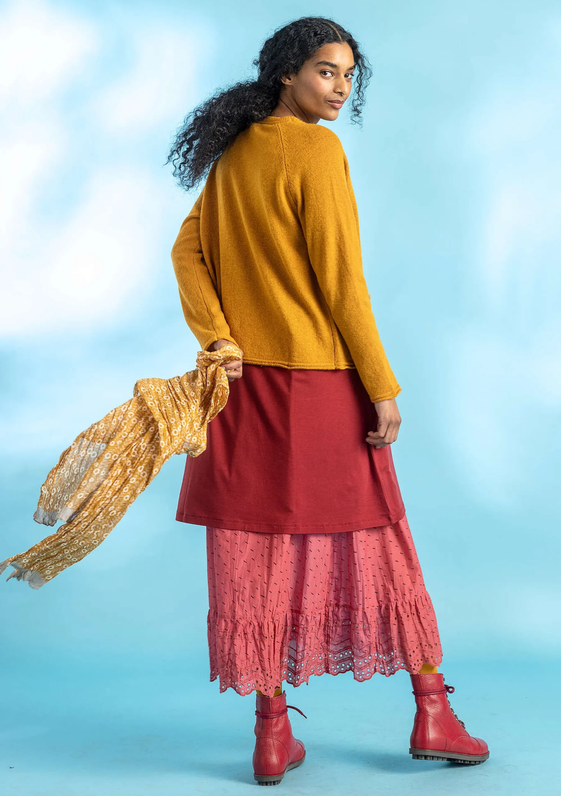 Hot Gudrun Sjödén Strickjacke Aus Wolle senf