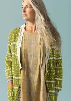 Discount Gudrun Sjödén Strickjacke Elsie Aus Bio-/Recycling-Baumwolle hellkräutergrün