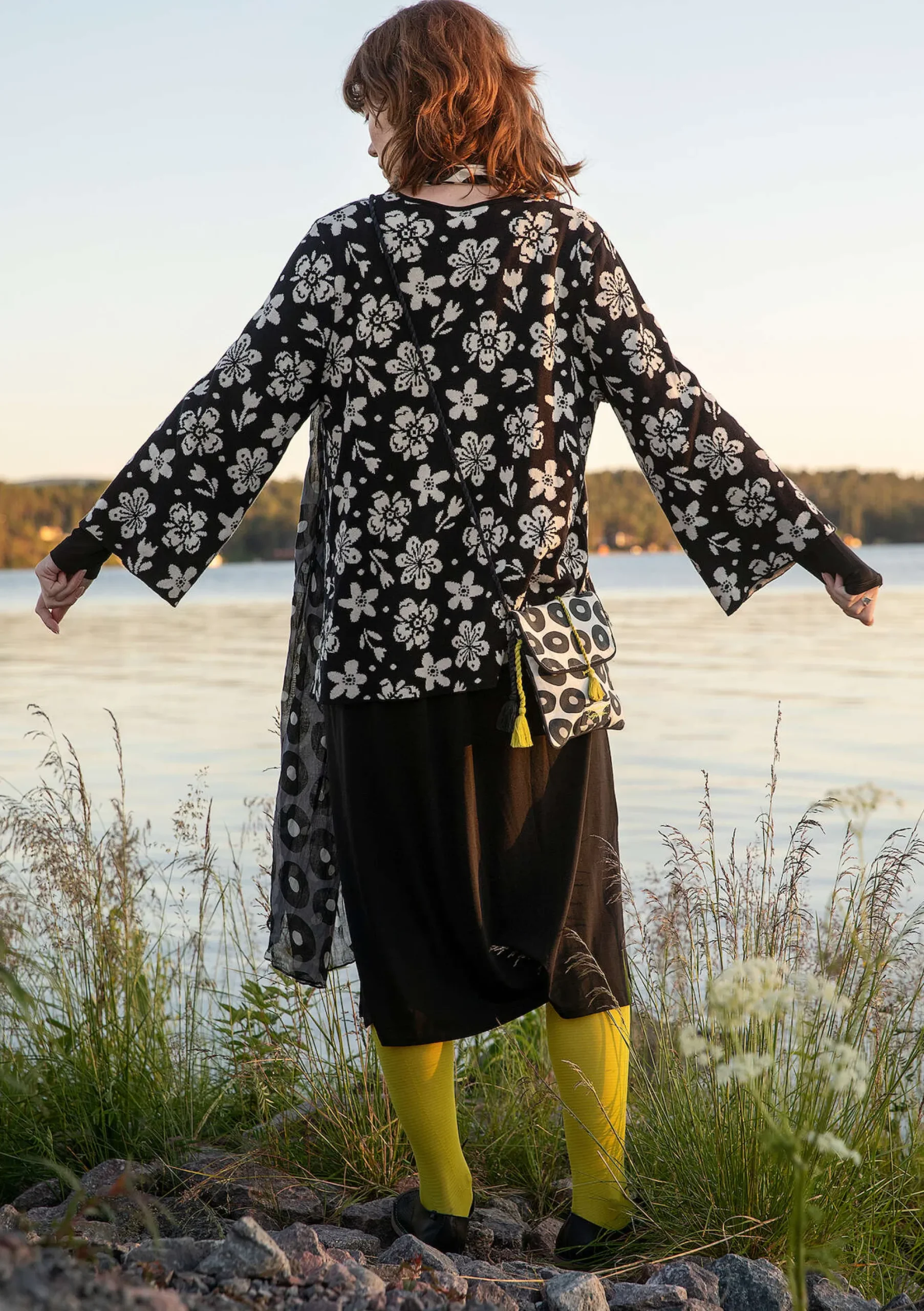 Online Gudrun Sjödén Strickjacke Flora-Li Aus Bio-/Recycling-Baumwolle schwarz