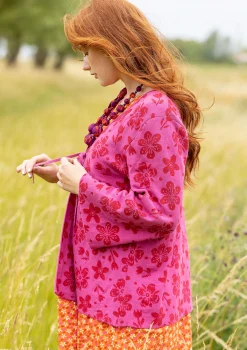 Hot Gudrun Sjödén Strickjacke Flora-Li Aus Bio-/Recycling-Baumwolle orchideenrosa
