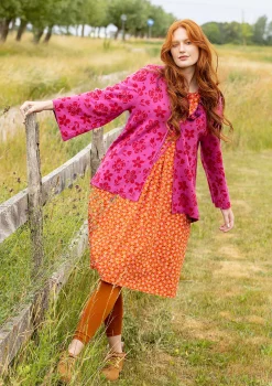 Hot Gudrun Sjödén Strickjacke Flora-Li Aus Bio-/Recycling-Baumwolle orchideenrosa
