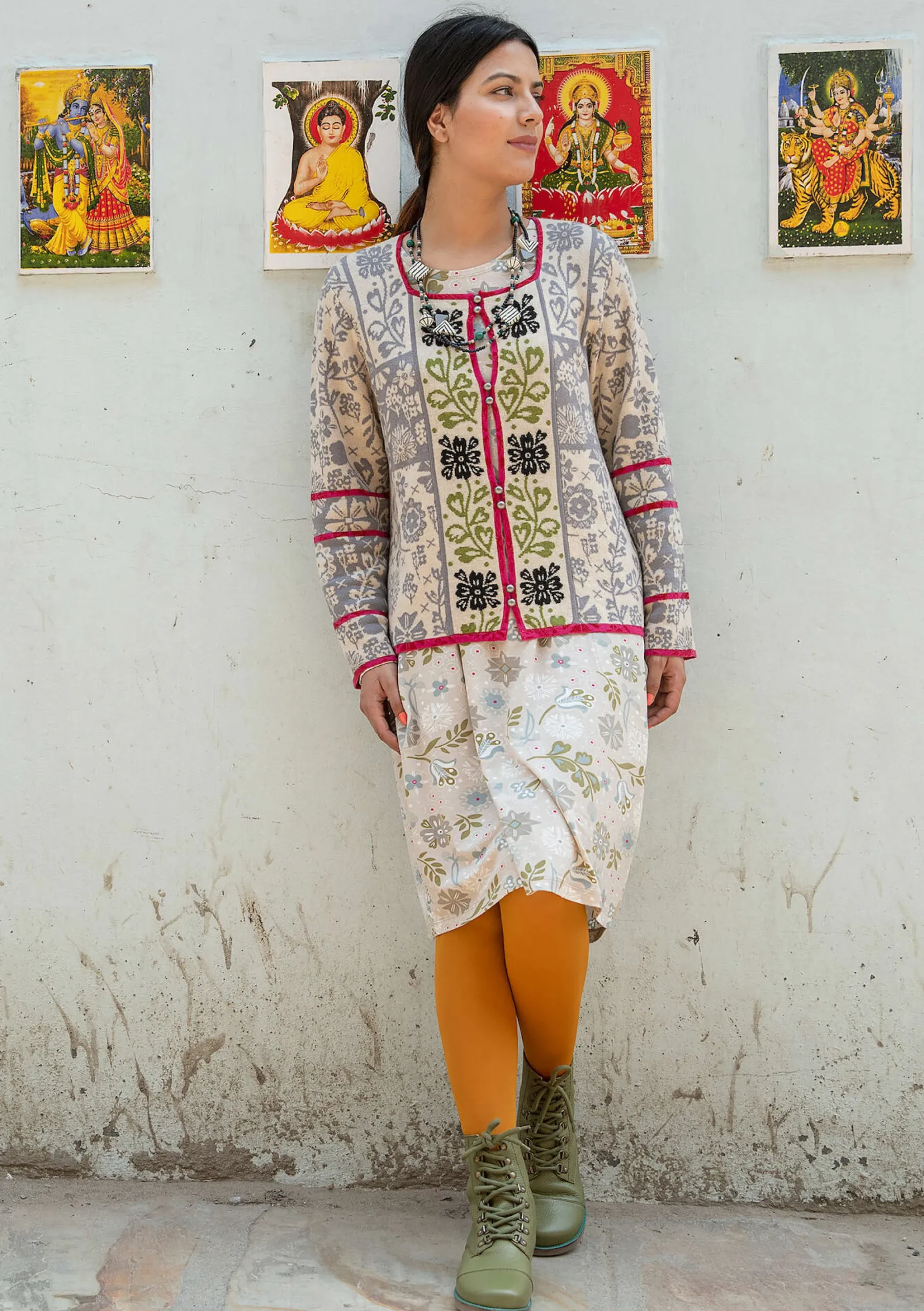 Online Gudrun Sjödén Strickjacke Jurta Aus Wolle/Lyocell hellsand
