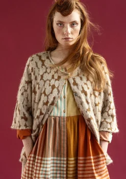 Gudrun Sjödén Strickjacke Morr Aus Alpakagemisch Und Recycling-/Bio-Baumwolle natur