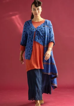 Hot Gudrun Sjödén Strickjacke Morr Aus Alpakagemisch Und Recycling-/Bio-Baumwolle porzellanblau
