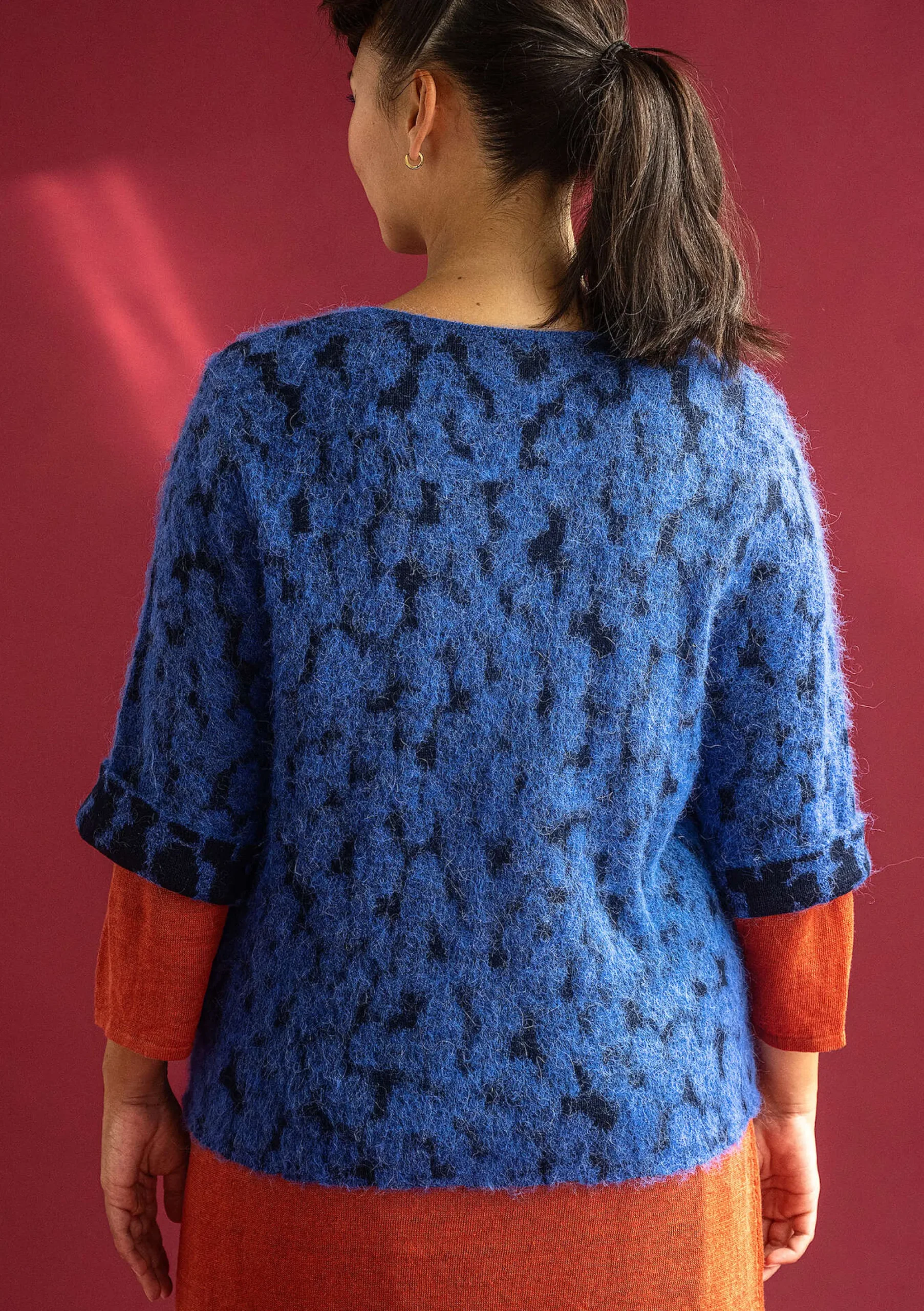 Hot Gudrun Sjödén Strickjacke Morr Aus Alpakagemisch Und Recycling-/Bio-Baumwolle porzellanblau