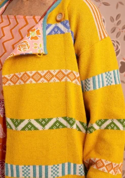 Online Gudrun Sjödén Strickjacke Shoko Aus Bio-Baumwolle/Wolle rapsfeld