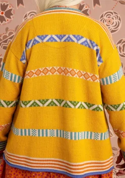 Online Gudrun Sjödén Strickjacke Shoko Aus Bio-Baumwolle/Wolle rapsfeld