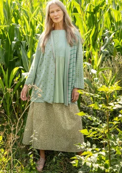 Hot Gudrun Sjödén Strickjacke Sigfride Aus Bio-/Recycling-Baumwolle frostgrün