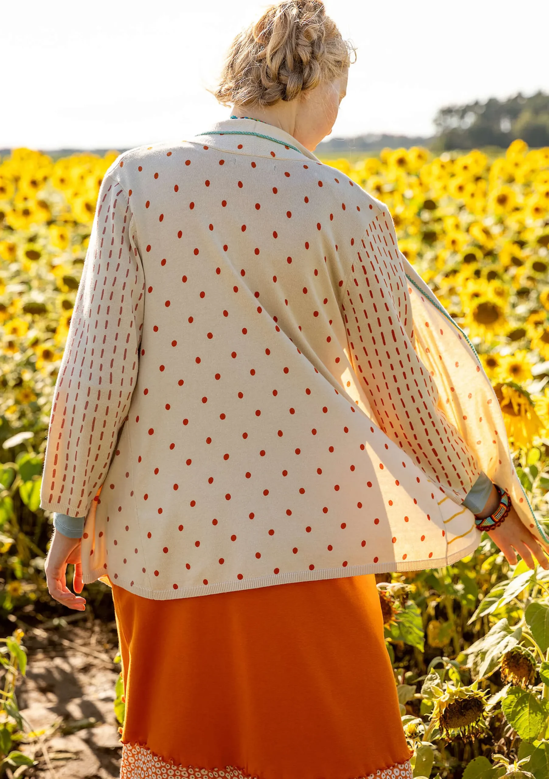Best Gudrun Sjödén Strickjacke Sigfride Aus Bio-/Recycling-Baumwolle auster