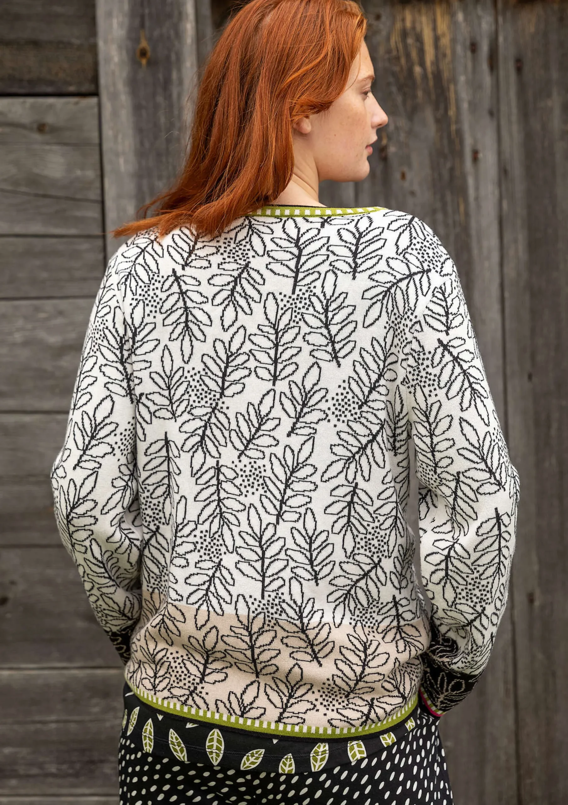Outlet Gudrun Sjödén Strickjacke Ängskär Aus Bio- Und Recycling-Baumwolle schwarz