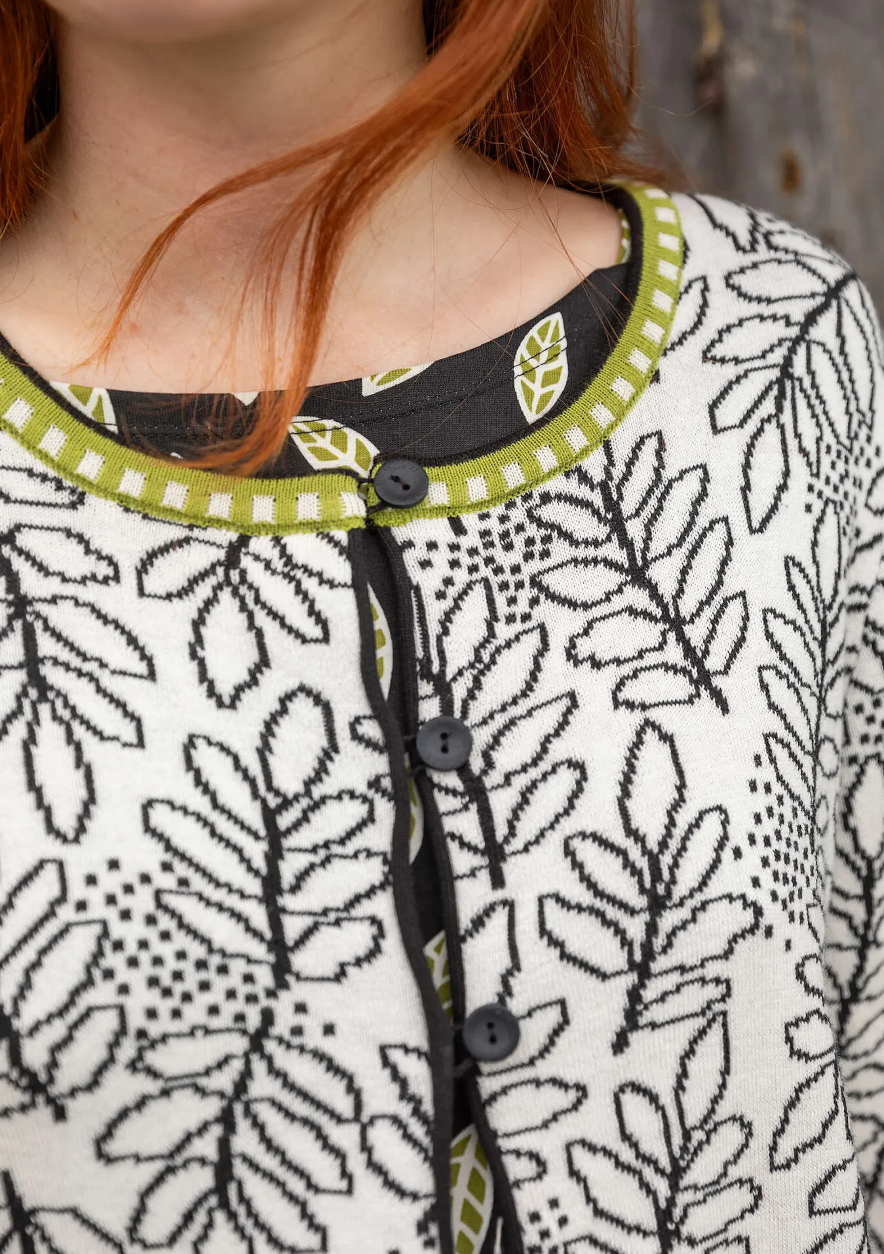 Outlet Gudrun Sjödén Strickjacke Ängskär Aus Bio- Und Recycling-Baumwolle schwarz