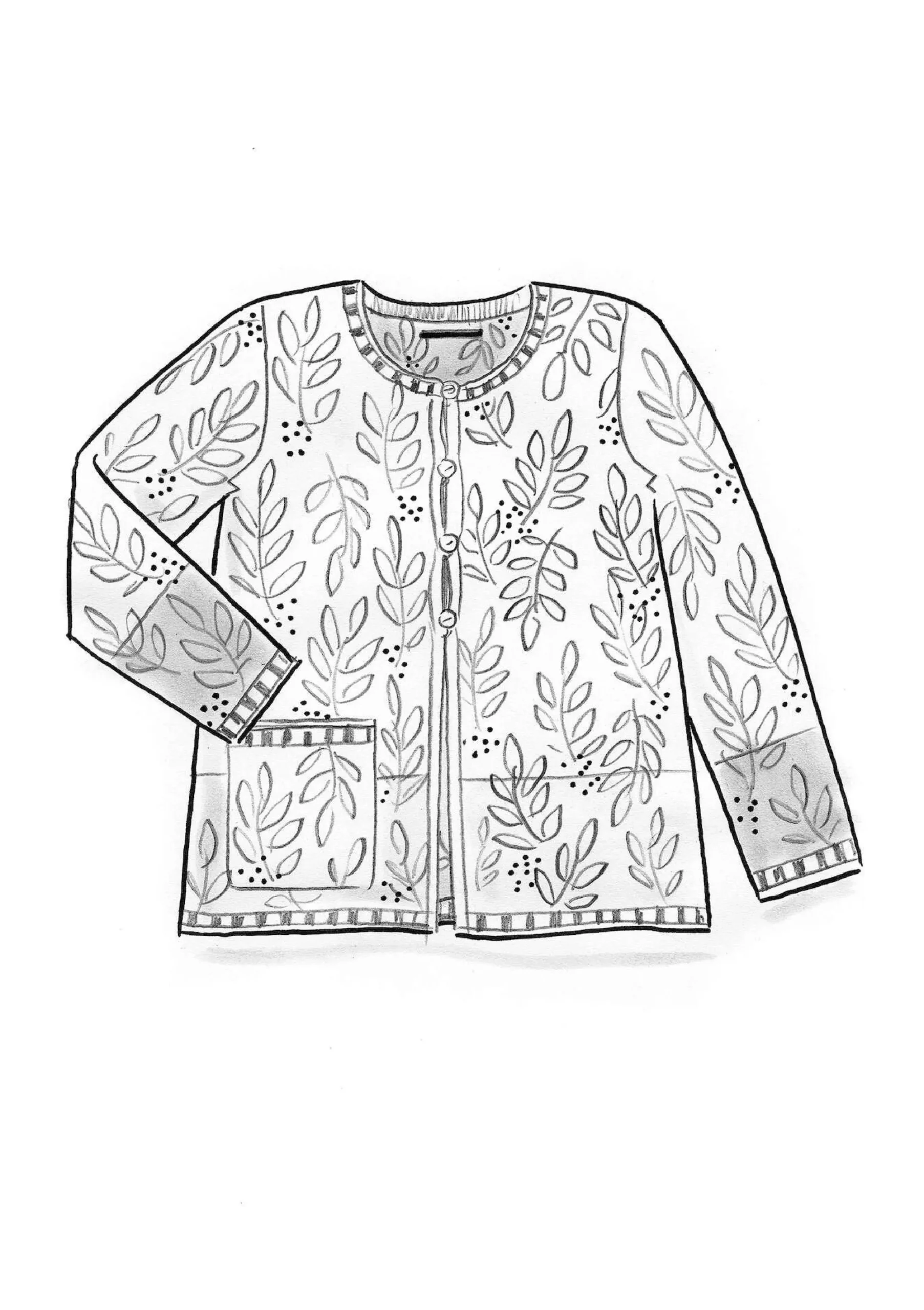 Outlet Gudrun Sjödén Strickjacke Ängskär Aus Bio- Und Recycling-Baumwolle schwarz