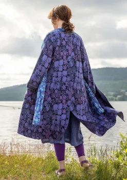 New Gudrun Sjödén Strickmantel Ottilia Aus Wolle Und Bio-/Recycling-Baumwolle tinte