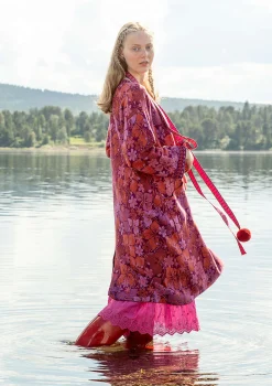 Discount Gudrun Sjödén Strickmantel Ottilia Aus Wolle Und Bio-/Recycling-Baumwolle traube