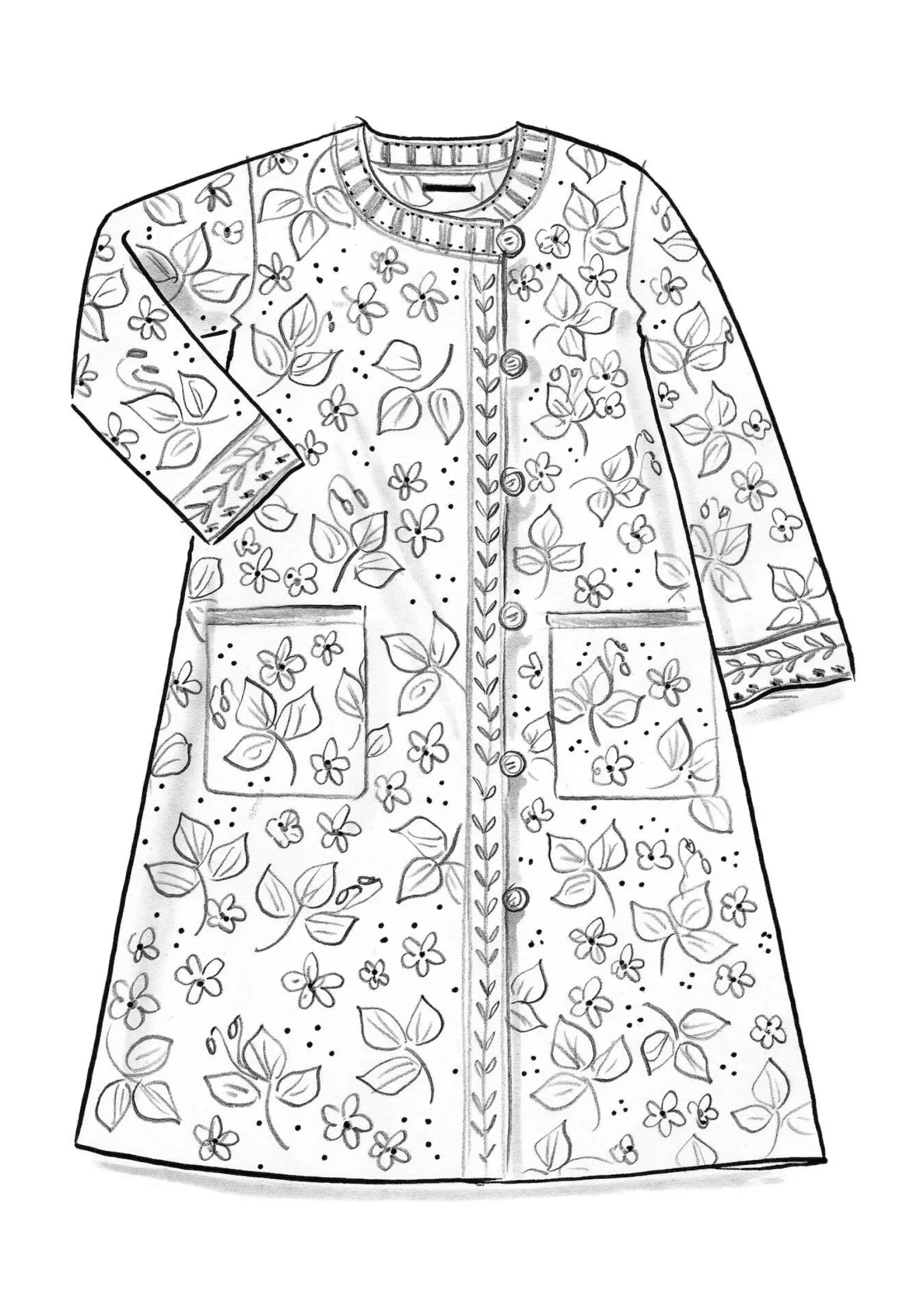 Discount Gudrun Sjödén Strickmantel Ottilia Aus Wolle Und Bio-/Recycling-Baumwolle traube