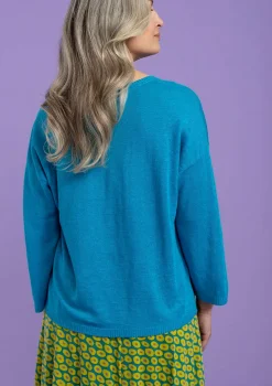 Online Gudrun Sjödén Strickpullover Aus Leinen lagunenblau