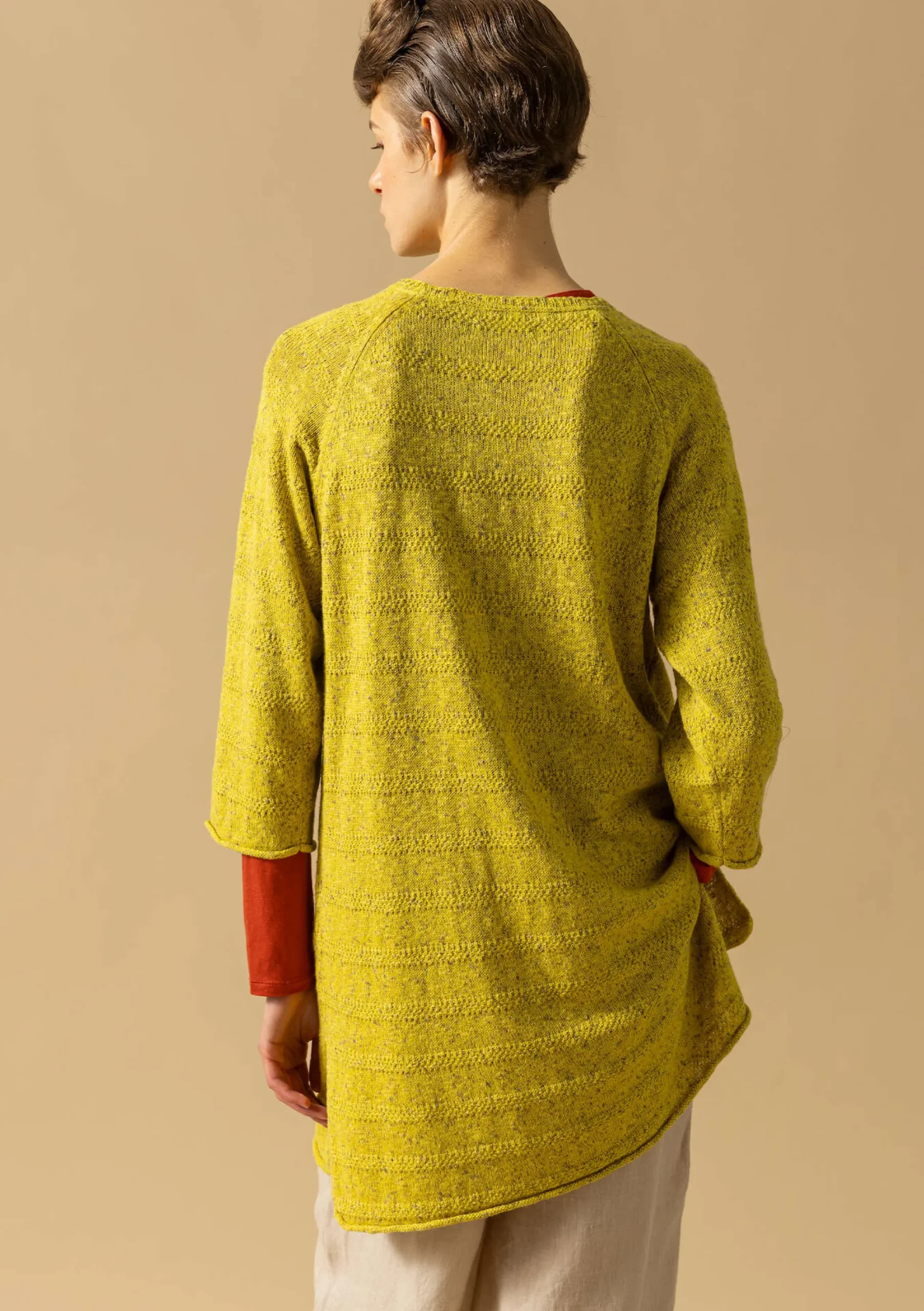 Sale Gudrun Sjödén Strickpullover Aus Leinen/Recycling-Baumwolle limettengrün