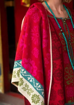 Discount Gudrun Sjödén Stricktuch Folklore Aus Wolle/Lyocell dunkelpfingstrose