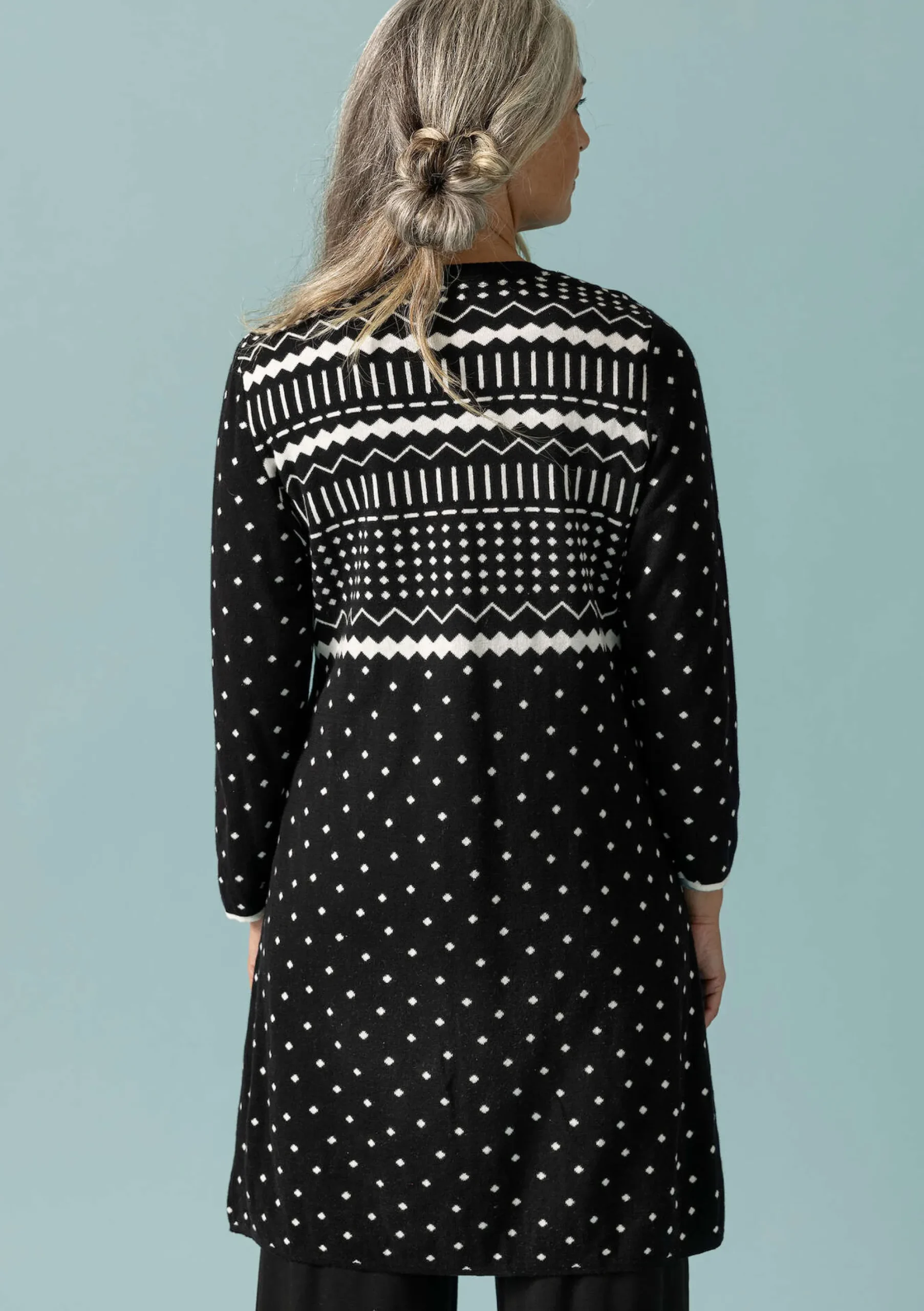 Gudrun Sjödén Stricktunika Elsie Aus Bio-/Recycling-Baumwolle schwarz