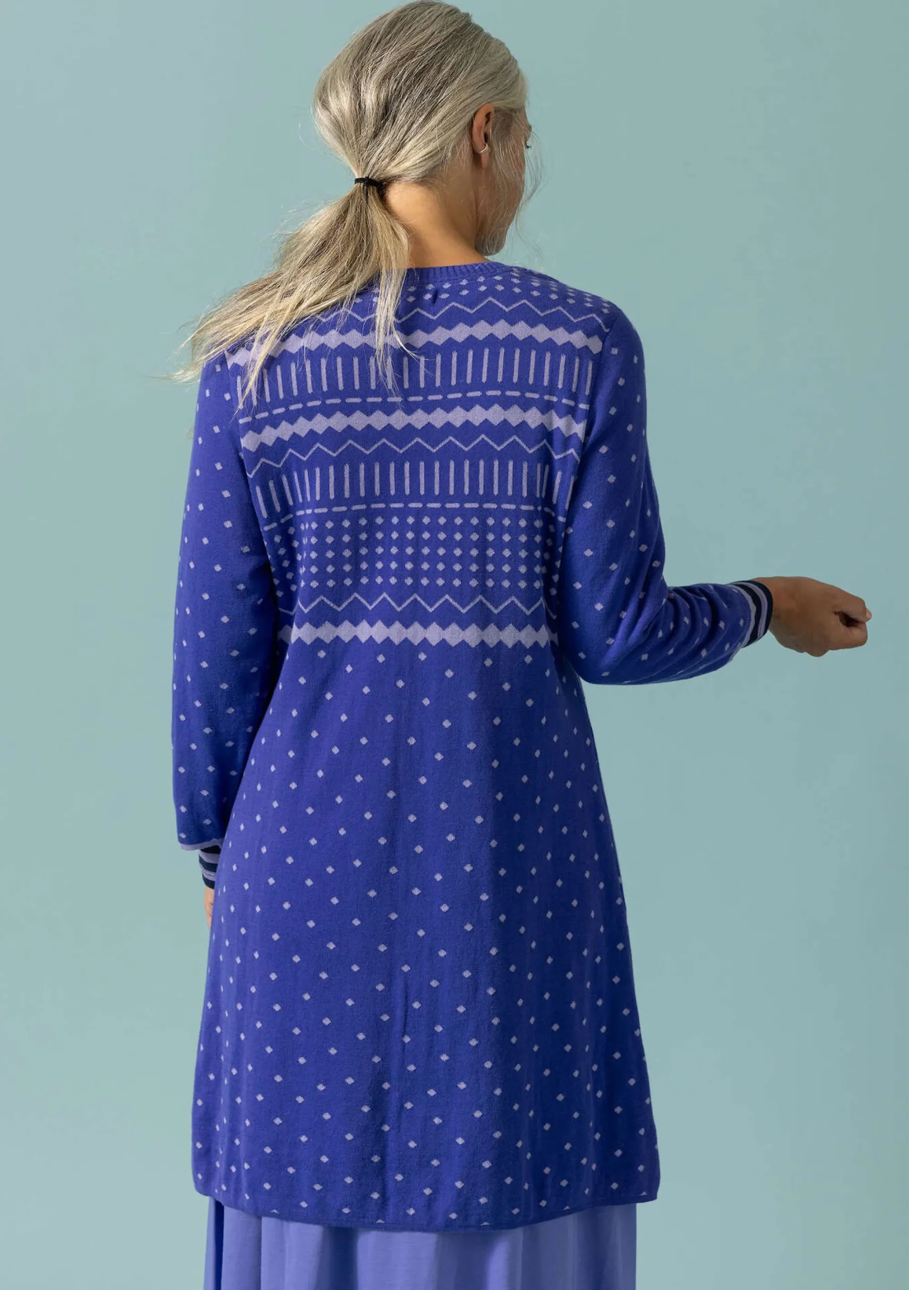 Clearance Gudrun Sjödén Stricktunika Elsie Aus Bio-/Recycling-Baumwolle himmelblau