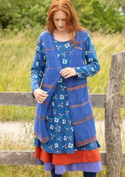 Best Gudrun Sjödén Strickweste Sandy Aus Alpakagemisch Und Bio-/Recycling-Baumwolle porzellanblau