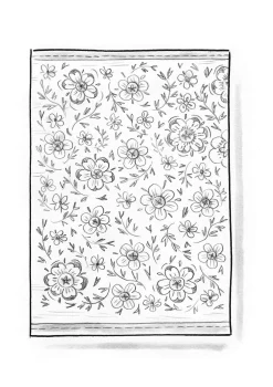 Best Gudrun Sjödén Teppich Desert Bloom Aus Bio-Baumwolle ziegel