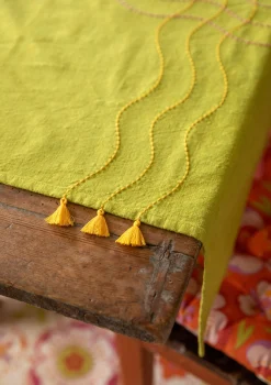 Discount Gudrun Sjödén Tischdecke Stitches Aus Bio-Baumwolle waldgrün