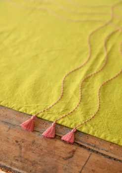 Discount Gudrun Sjödén Tischdecke Stitches Aus Bio-Baumwolle waldgrün