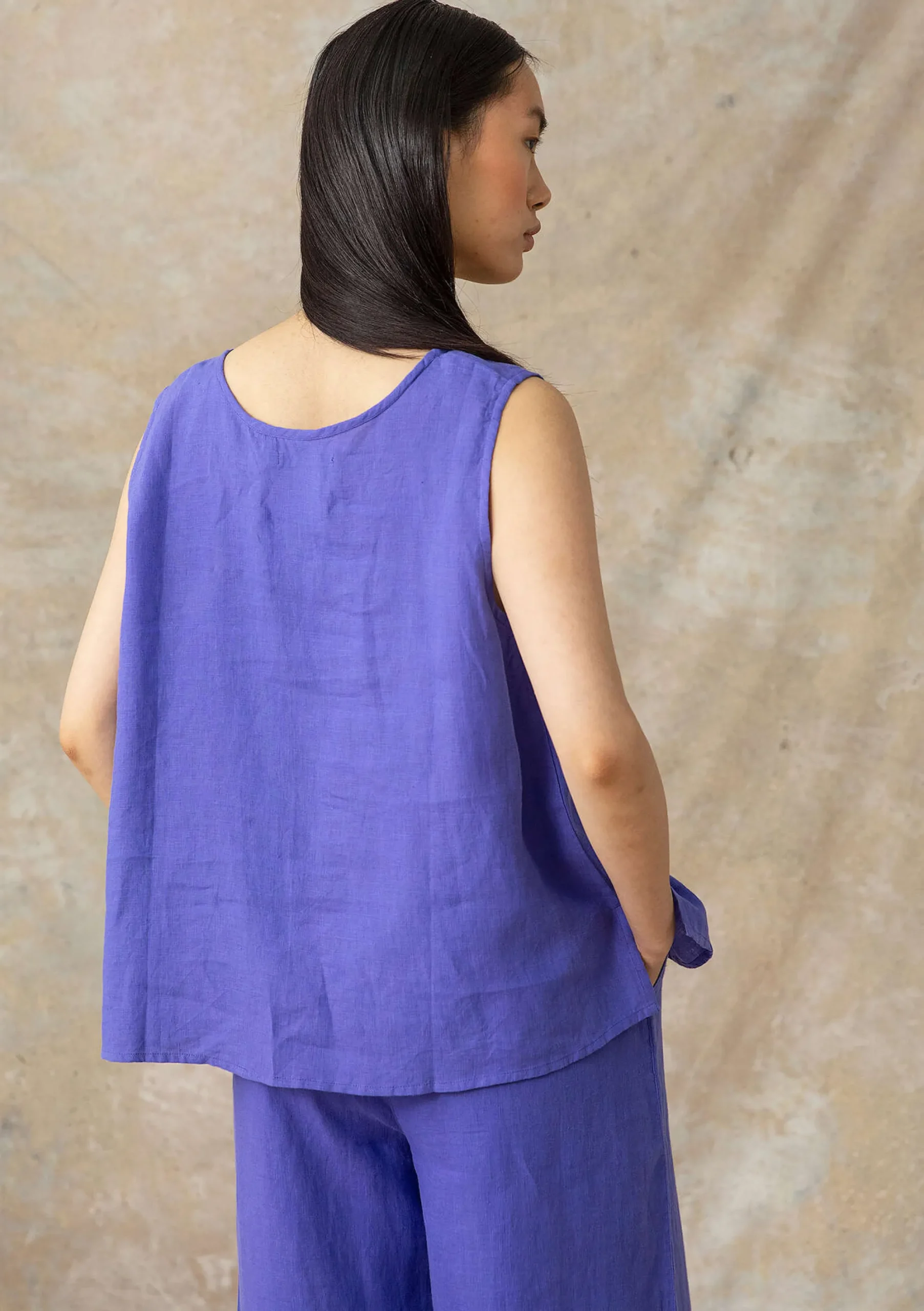 Clearance Gudrun Sjödén Top Aus Leinengewebe himmelblau