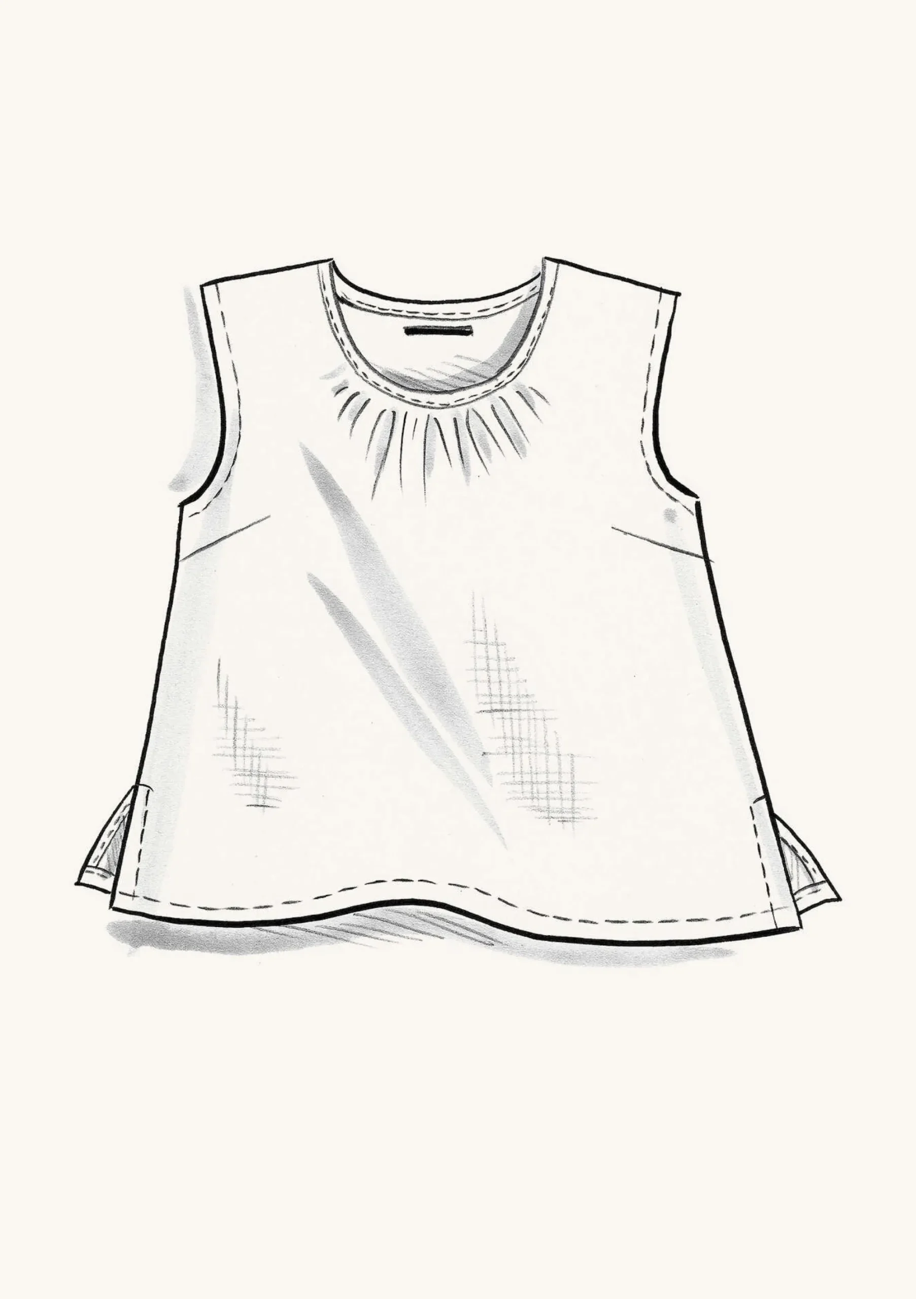 Sale Gudrun Sjödén Top Aus Leinengewebe schwarz