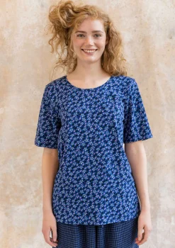 Best Gudrun Sjödén T-Shirt Jane Aus Bio-Baumwolle/Elasthan dunkellupine-gemustert
