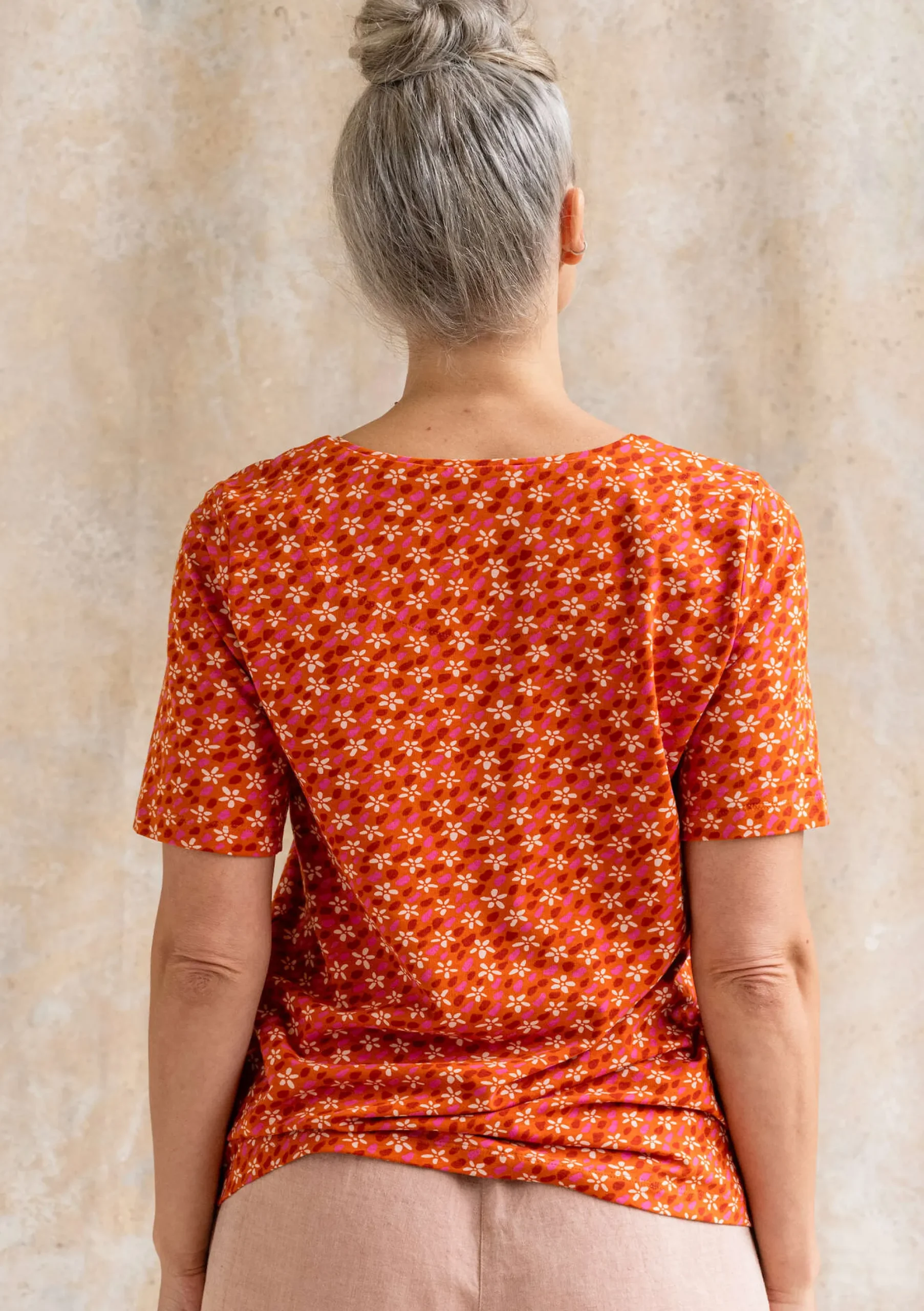 Discount Gudrun Sjödén T-Shirt Jane Aus Bio-Baumwolle/Elasthan dunkelmasala-gemustert